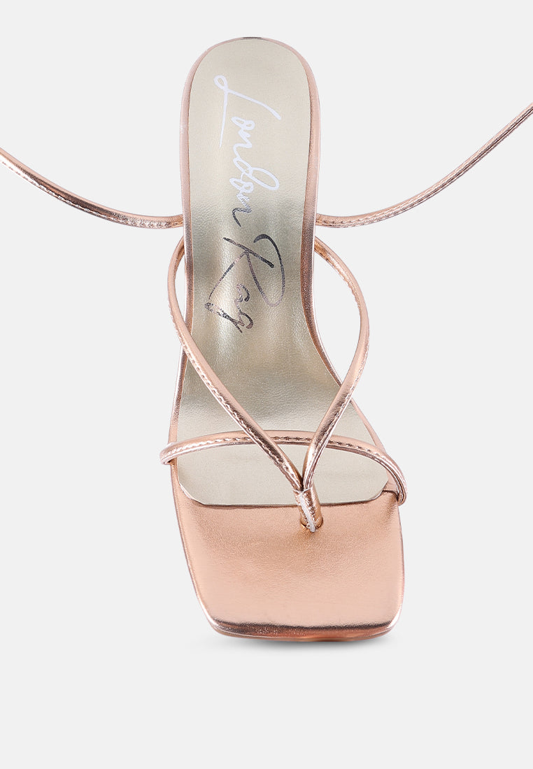 Shewolf Lace Up High Heel Sandals