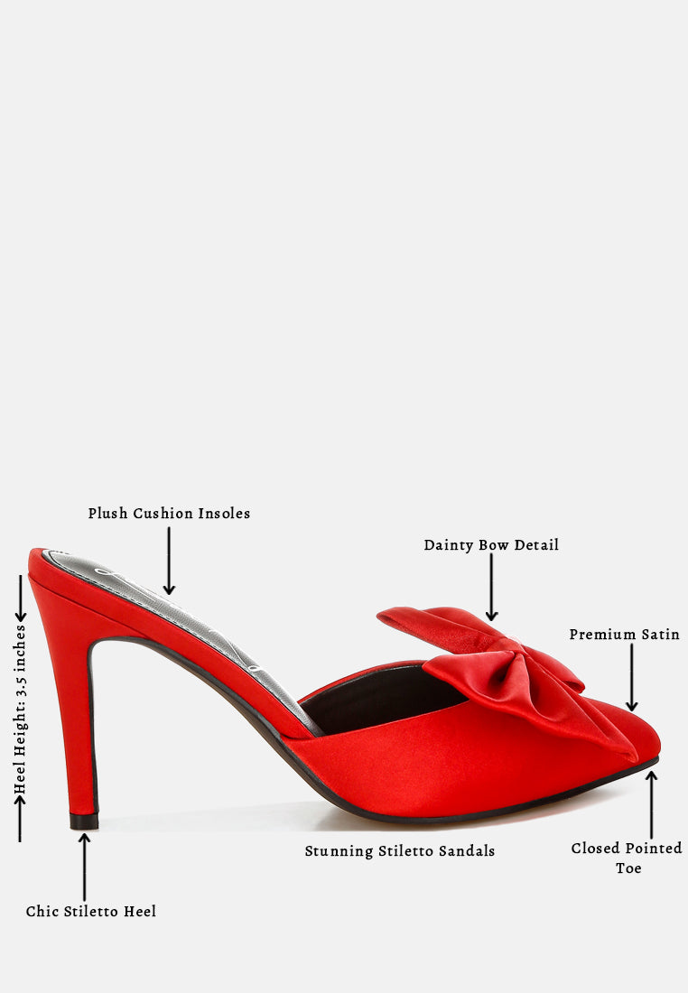 Sidonie Bow Detail Stiletto Mules