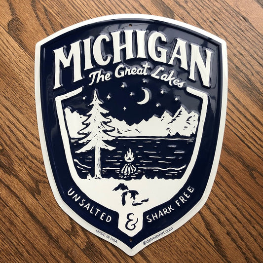 Metal Sign - Michigan Shield