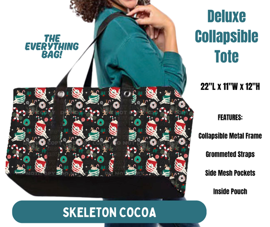 Preorder! Closes 8/13. ETA Nov. Skeleton Cocoa Collapsible Tote