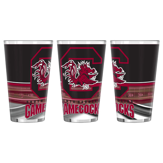South Carolina Gamecocks Field Sublimated 16 Oz. Pint Glass