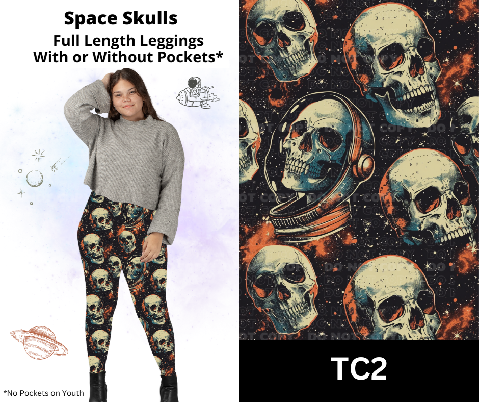 Space Skulls Full Length Leggings