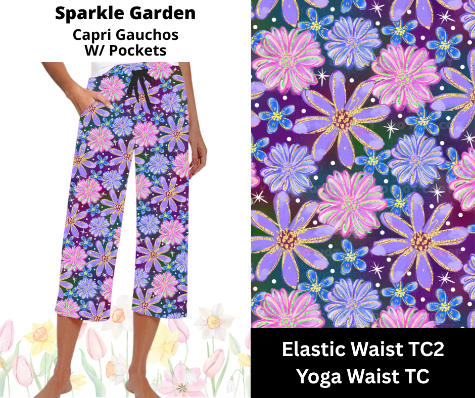 Sparkle Garden Capri Gauchos