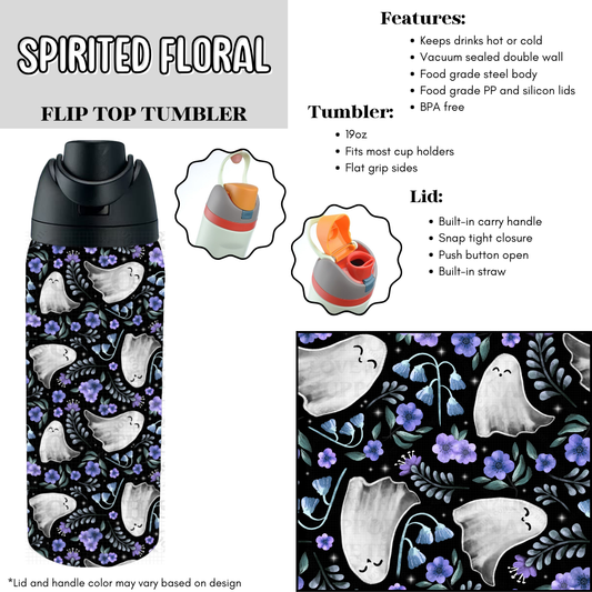 Preorder! Closes 6/2. ETA Aug. Spirited Floral Flip Top Tumbler