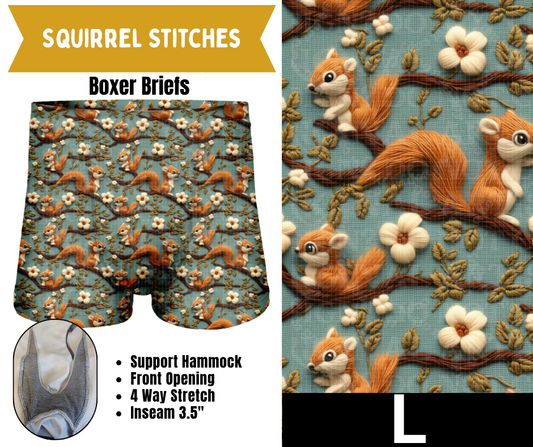 Squirrel Stitches Boxer Briefs
