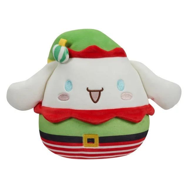 Squishmallows Cinnamoroll Wearing Elf Costume 8" 2023 Sanrio Christmas Collection Stuffed Plush