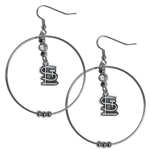 St. Louis Cardinals 2" Hoop Earrings