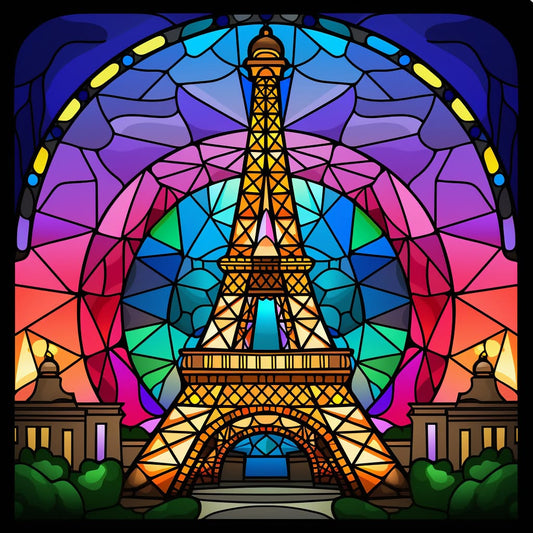 Stained Glass Eiffel Tower