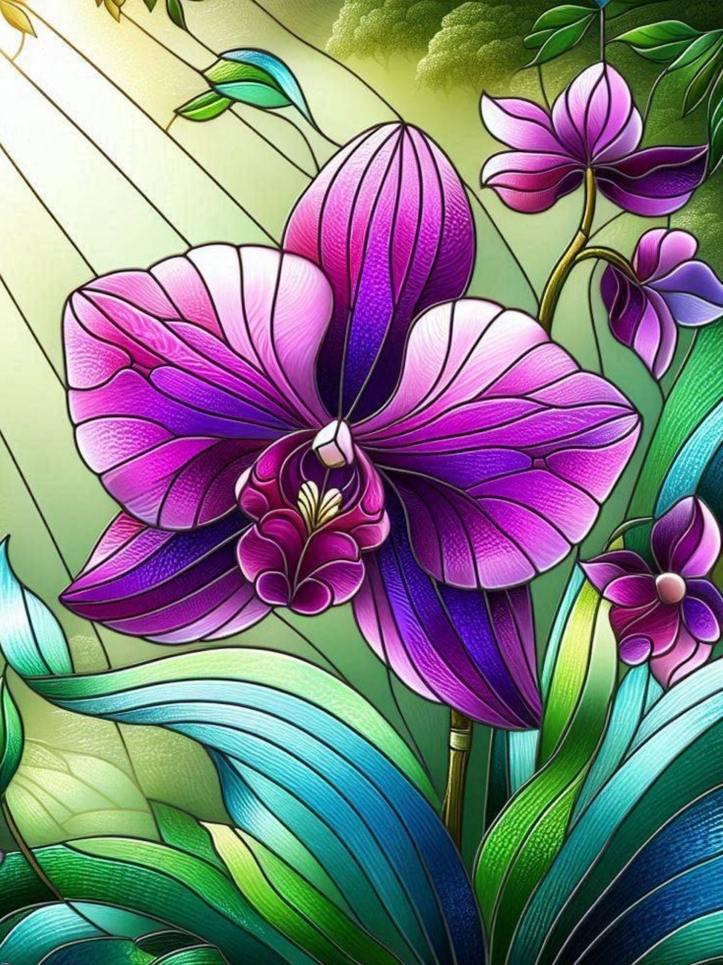 Stained Glass Orchid