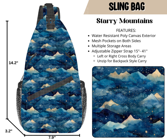 Starry Mountains Sling Bag