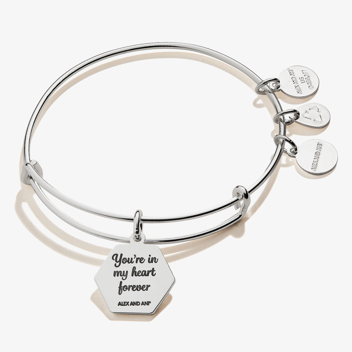 Stepmom 'You're In My Heart Forever' Charm Bangle