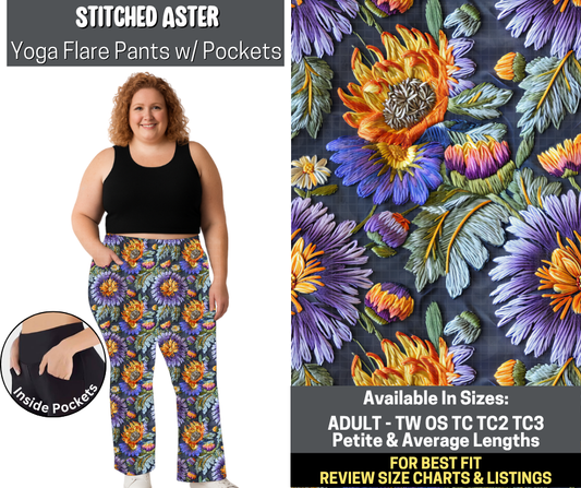 Preorder! Closes 5/19. ETA Aug. Stitched Aster Yoga Flare Pants