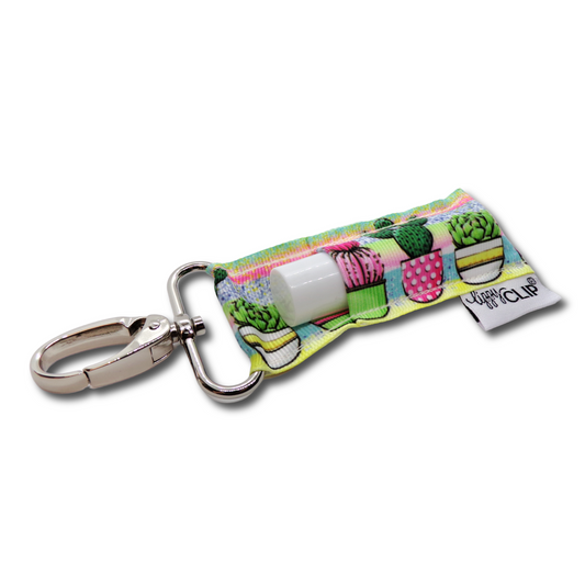 Striped Cactus LippyClip® Lip Balm Holder