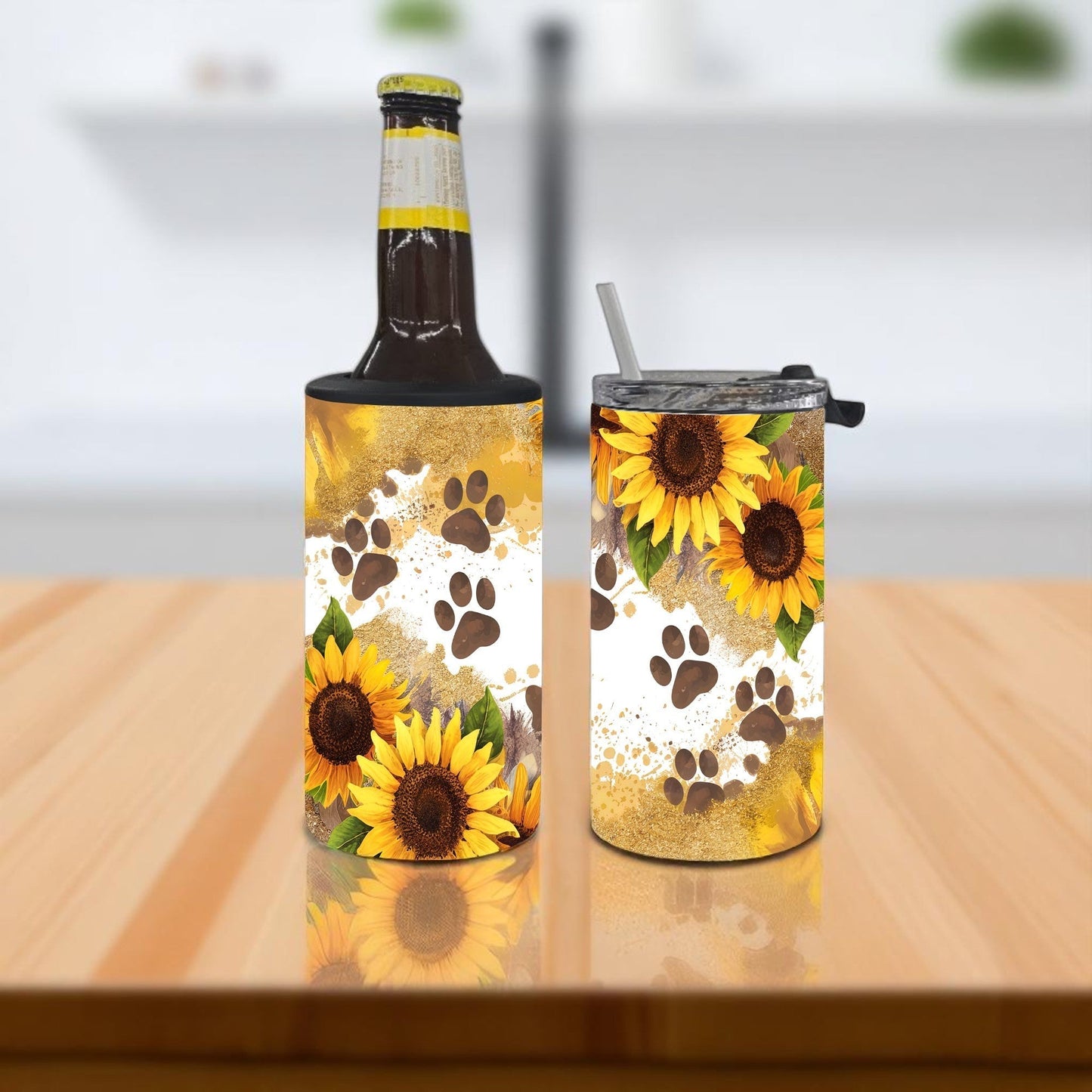 Sunflower Paw Parade 4-in-1 Can Cooler Cup
