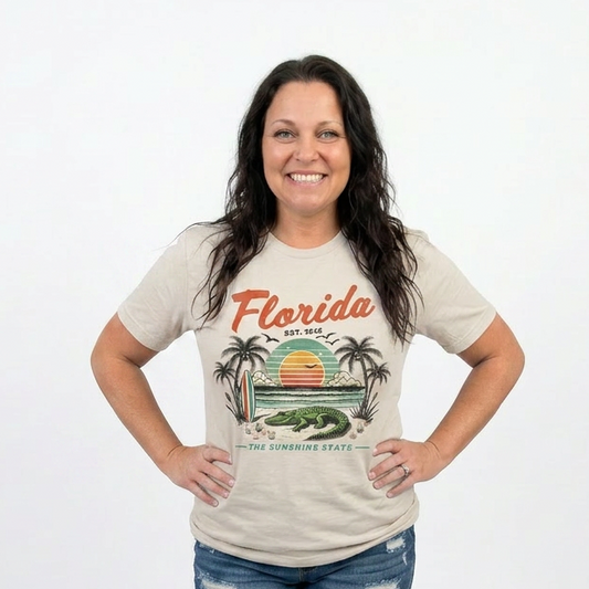 Sunshine State Vintage Florida Adult Graphic Tee