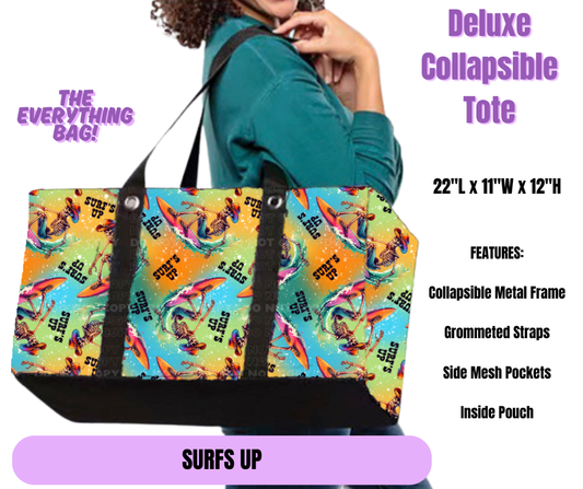 Preorder! Closes 5/19. ETA August. Surfs Up Collapsible Tote