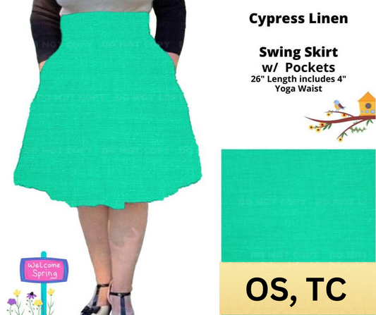 Cypress Linen Swing Skirt
