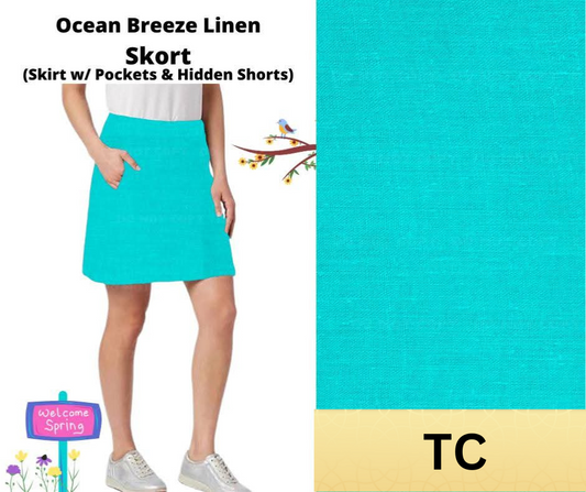 Ocean Breeze Linen Skort