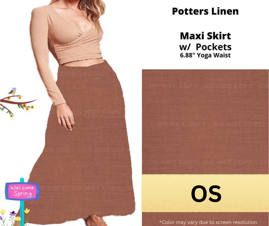Potters Linen Maxi Skirt