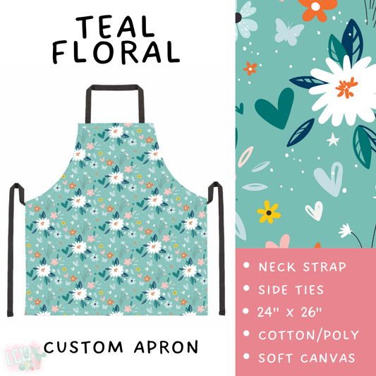 Batch #494 - Mama's Batch 2 - Closes 2/20 - ETA mid/late April - Teal Floral Apron