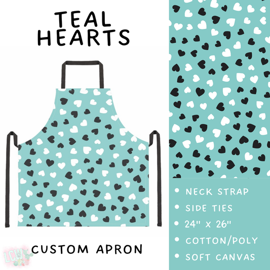 Batch #494 - Mama's Batch 2 - Closes 2/20 - ETA mid/late April - Teal Hearts Apron