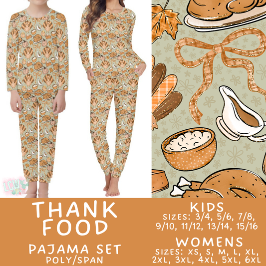 Batch #580 - Fall Family Pajamas 2 - Closes 9/4 - ETA early Nov - Thank Food Women's & Kid's Pajama Set