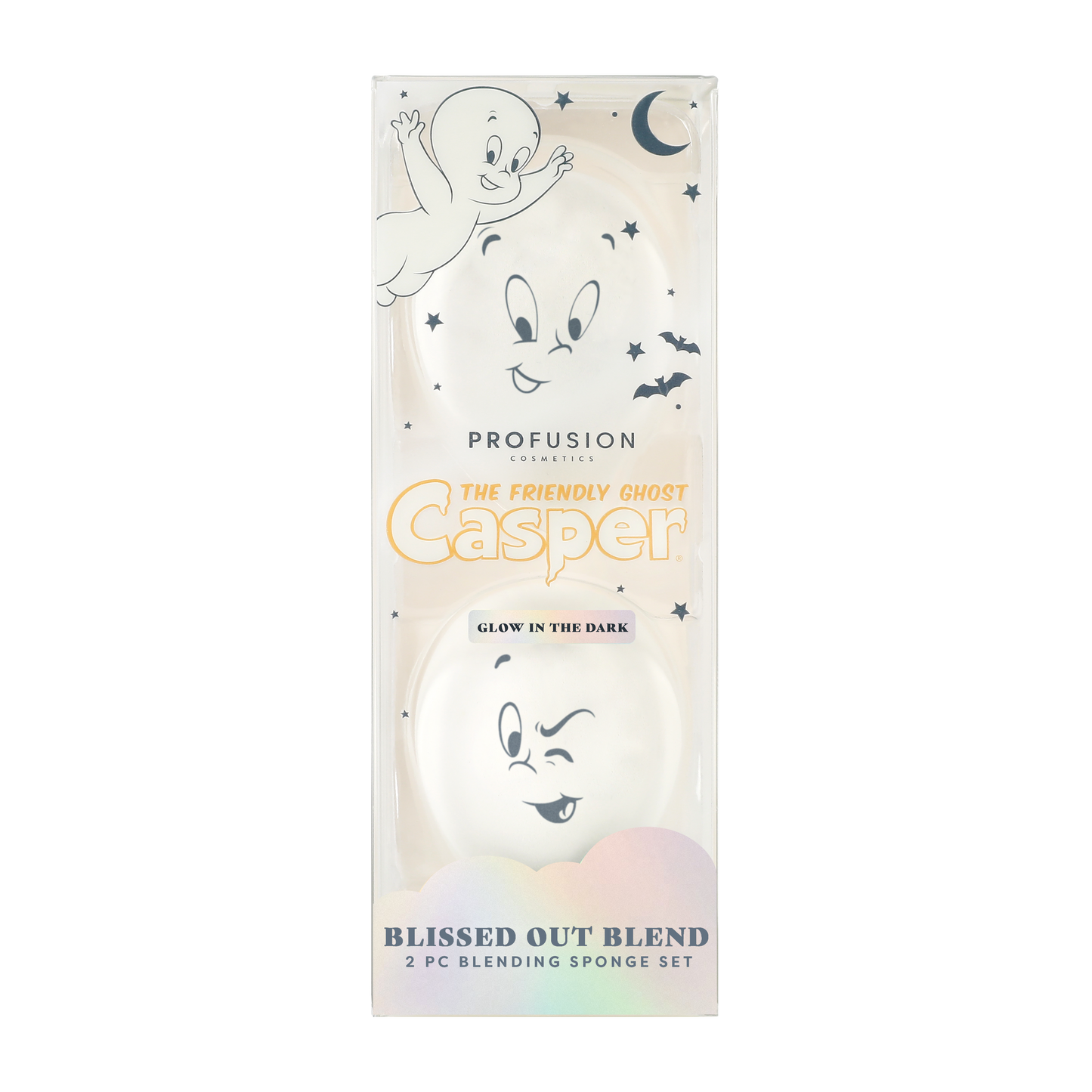 Casper The Friendly Ghost | Blissed out Blend Glow In The Dark 2 PC Blending Sponge Set