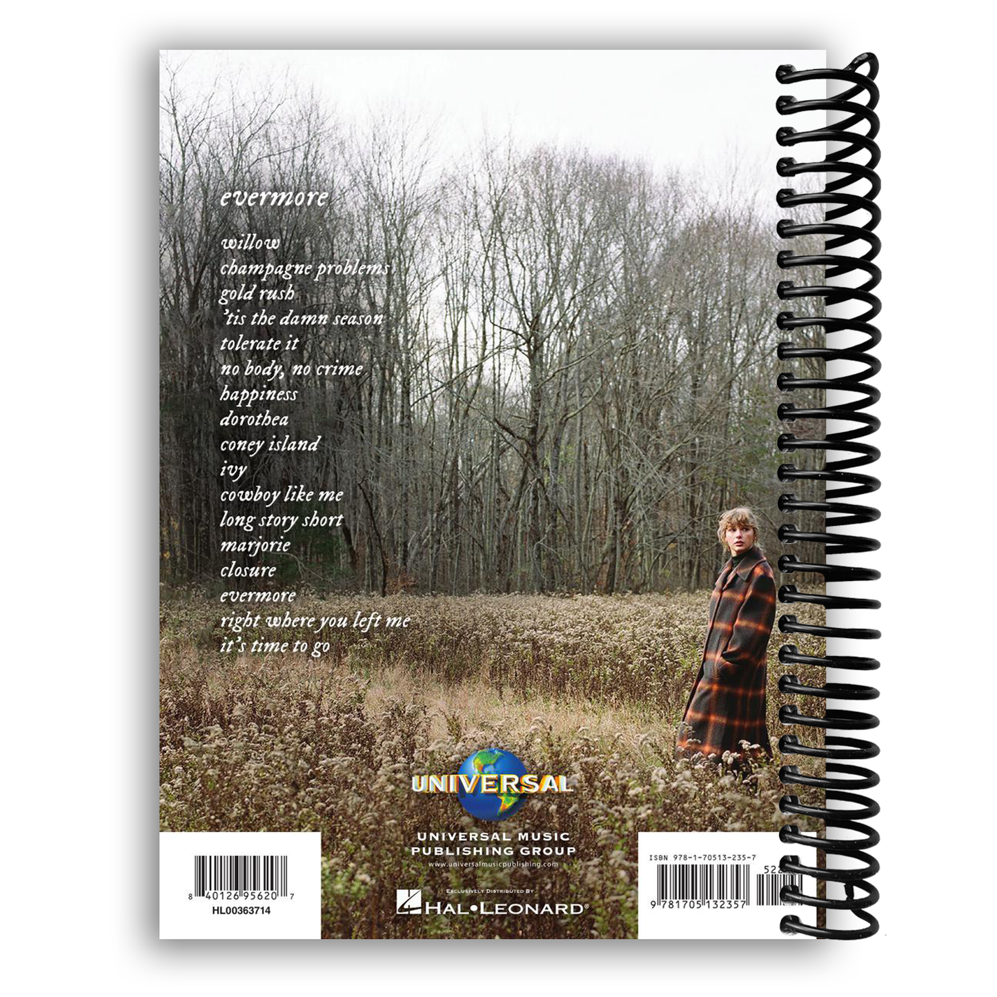 Taylor Swift - Evermore: Piano/Vocal/Guitar Songbook (Spiral Bound)