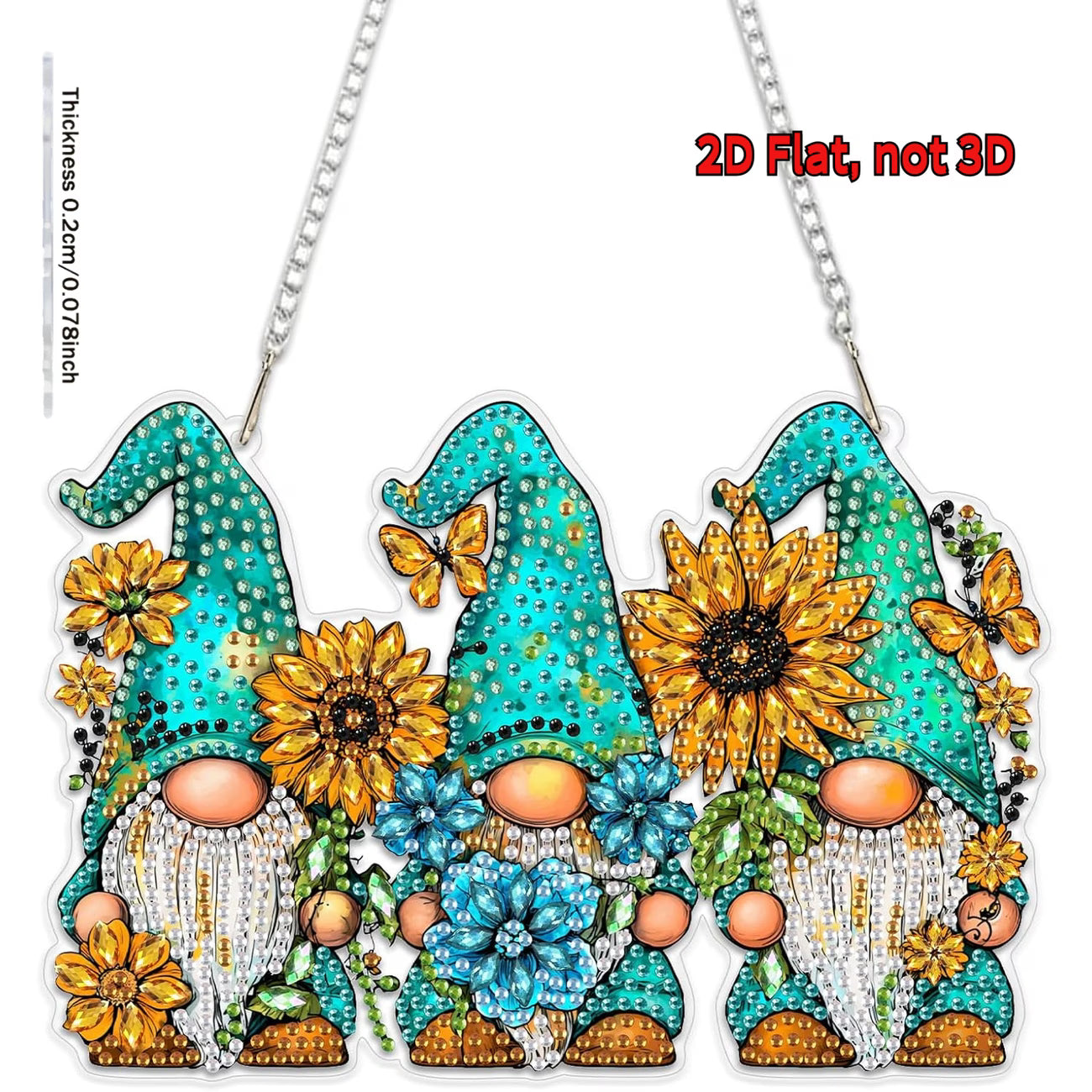 Teal Sunflower Gnomes