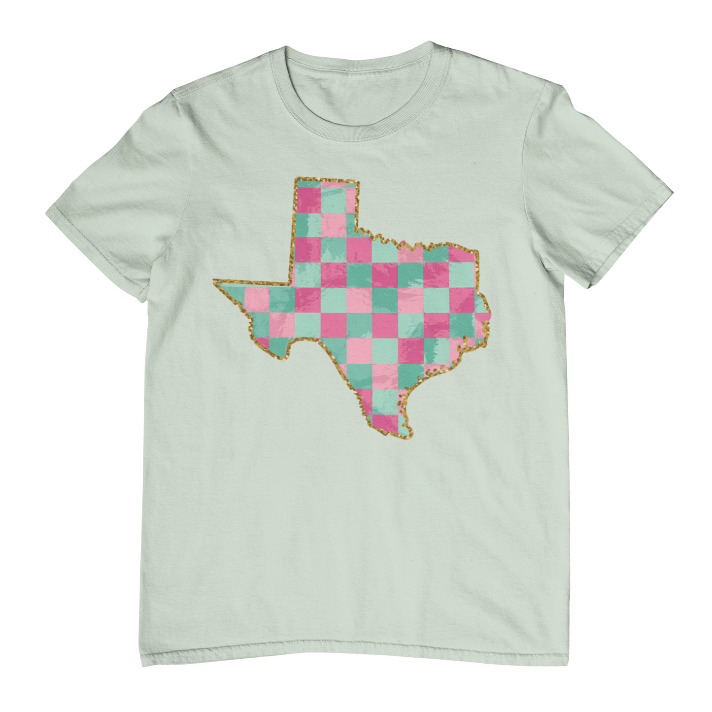 Texas Pastel Checkered Youth & Toddler Graphic Tshirt