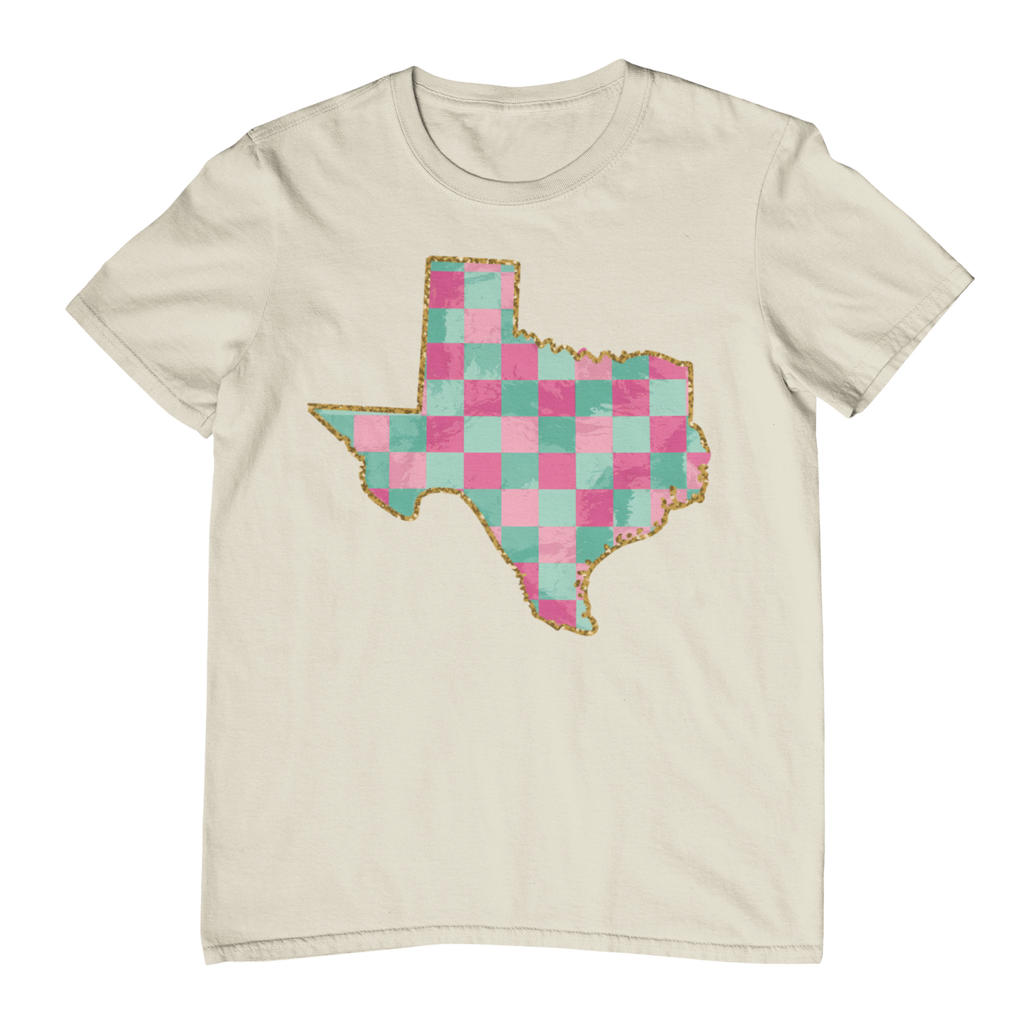 Texas Pastel Checkered Youth & Toddler Graphic Tshirt