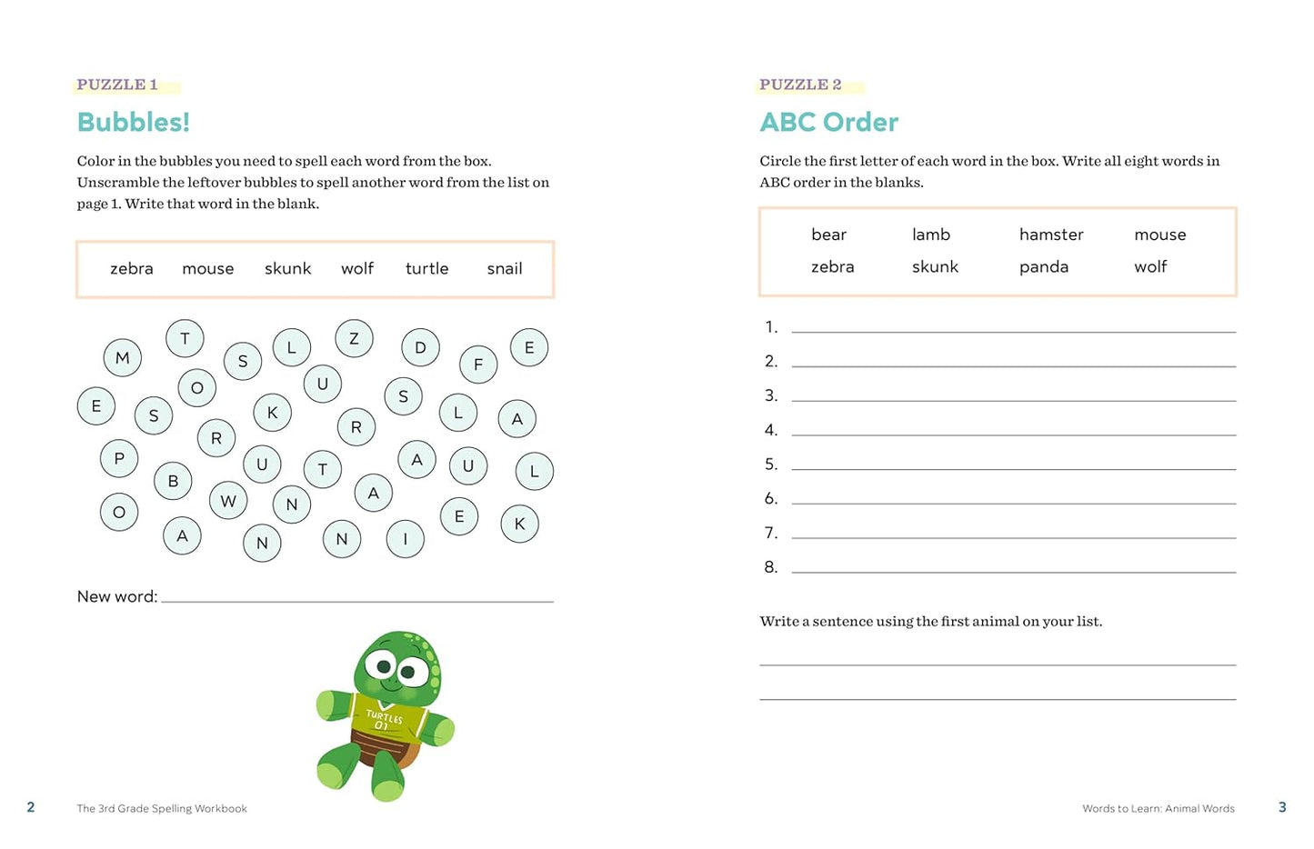 The 3rd Grade Spelling Workbook: 95+ Games and Puzzles to Improve Spelling Skills (Spiral Bound)