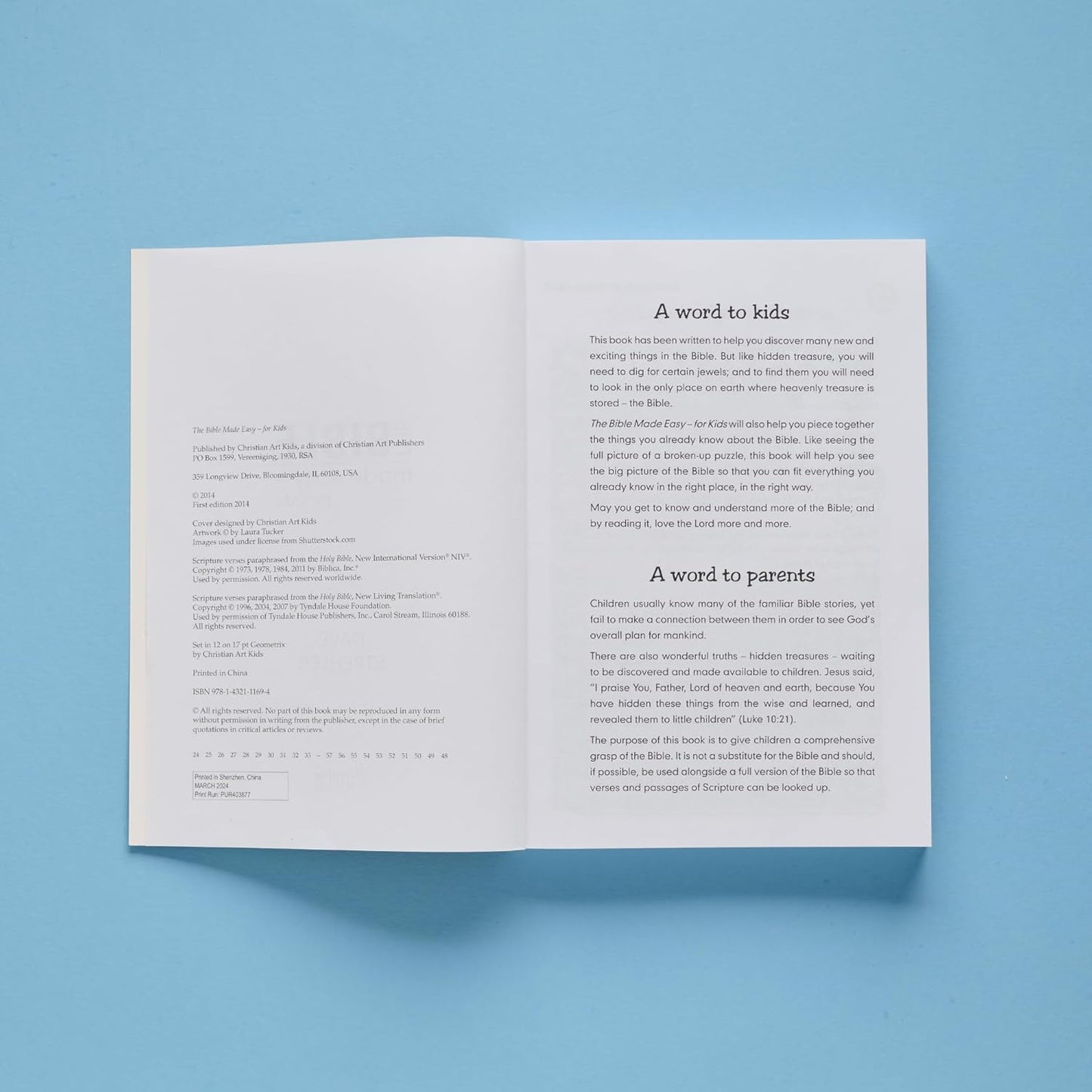 The Bible Made Easy - for Kids (Spiral Bound)