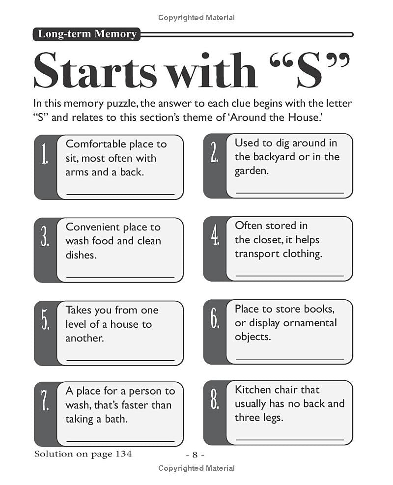 The Easy and Relaxing Memory Activity Book for Adults: Includes Relaxing Memory Activities, Easy Puzzles, Brain Games and More (Spiral Bound)