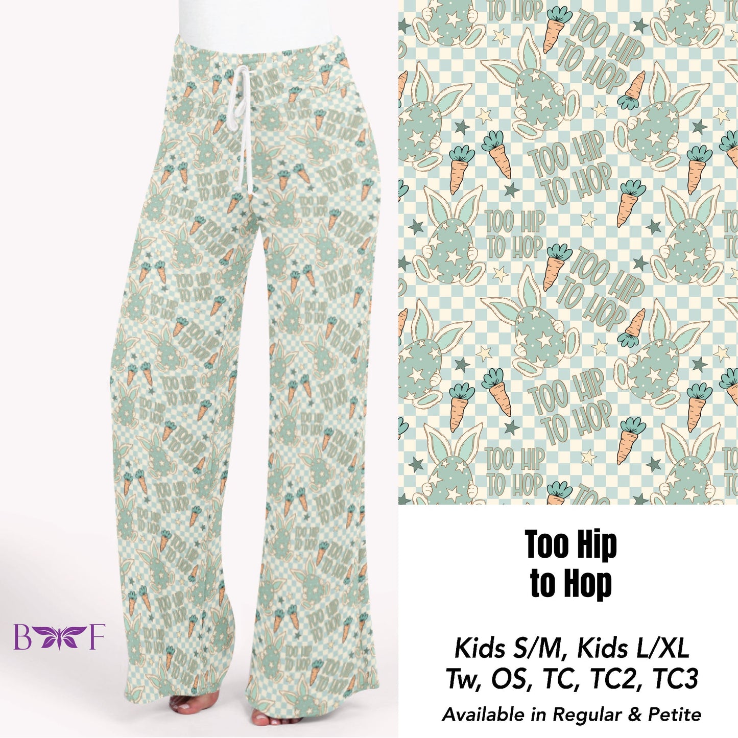 Too hip to hop Easter kids  leggings