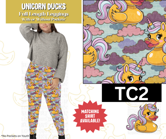 Unicorn Ducks Full Length Leggings w/ Pockets