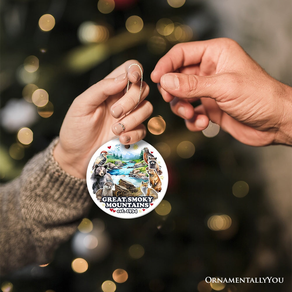 Unique Great Smoky Mountains Handcrafted Nature Ornament, Tennessee and North Carolina National Park Souvenir