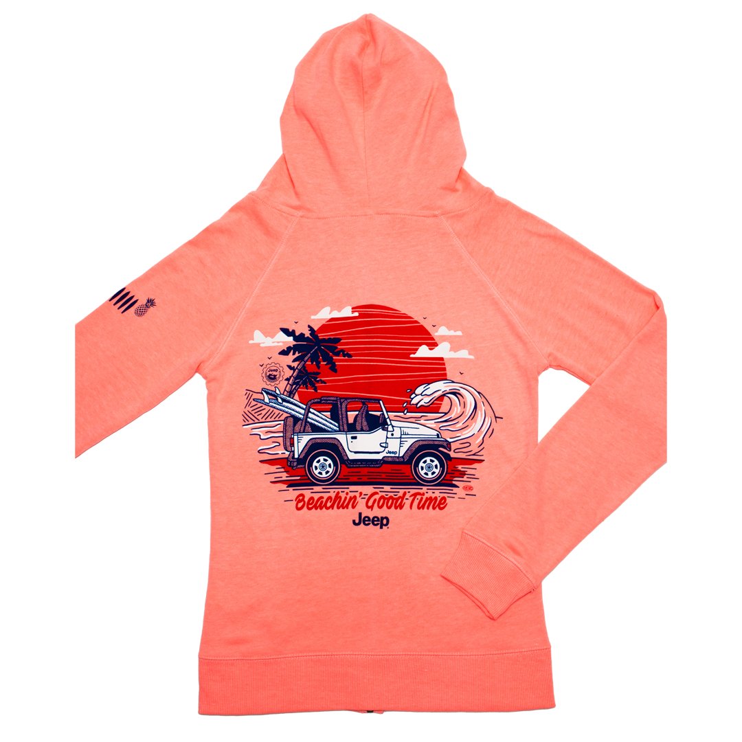 Ladies Jeep® Beachin' Good Time Zip-Hoodie-FINAL SALE