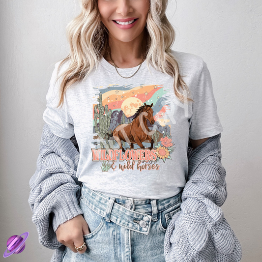 Wildflowers & Wild Horses Tee
