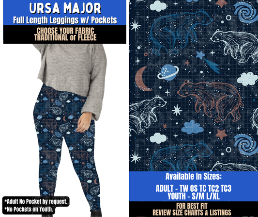 Preorder! Closes 9/10. ETA Dec. Ursa Major Leggings Choose Fleece or Traditional
