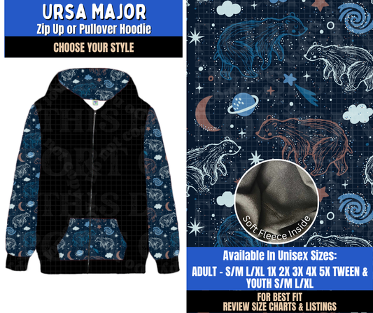 Preorder! Closes 9/10. ETA Dec. Ursa Major Zip-Up or Pullover Hoodie