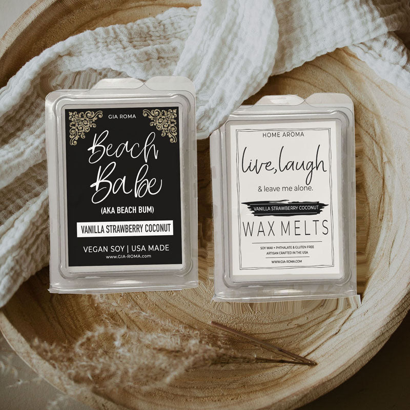Vanilla Strawberry Coconut Scented Candle Soy Blend Natural Fragrance Jar For Home Room Gift