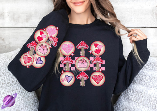 VDAY SWEETS CREWNECK SWEATSHIRT W/ SLEEVE