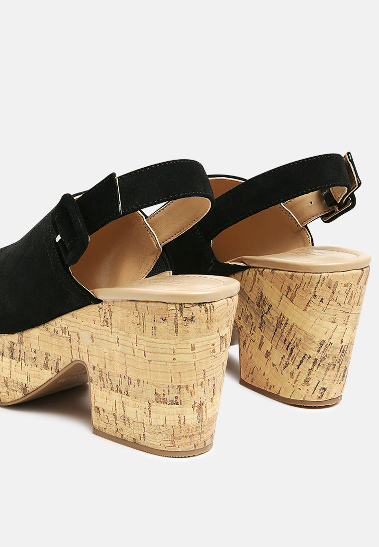 Vendela Leather Slingback Platform Sandal