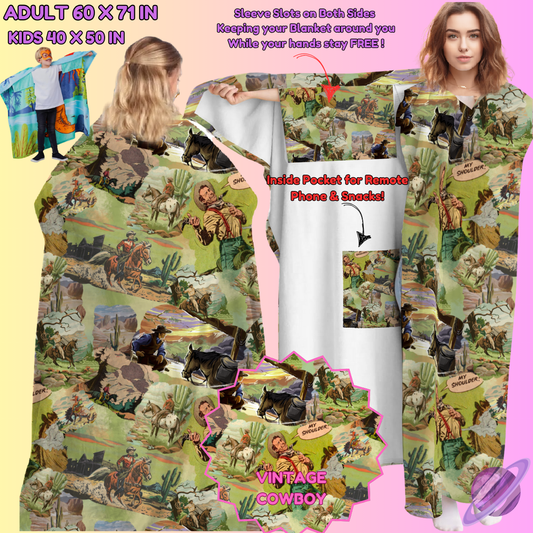 WEARABLE THROW RUN-VINTAGE COWBOY-PREORDER CLOSING 8/31-  ETA LATE NOV./EARLY DEC.
