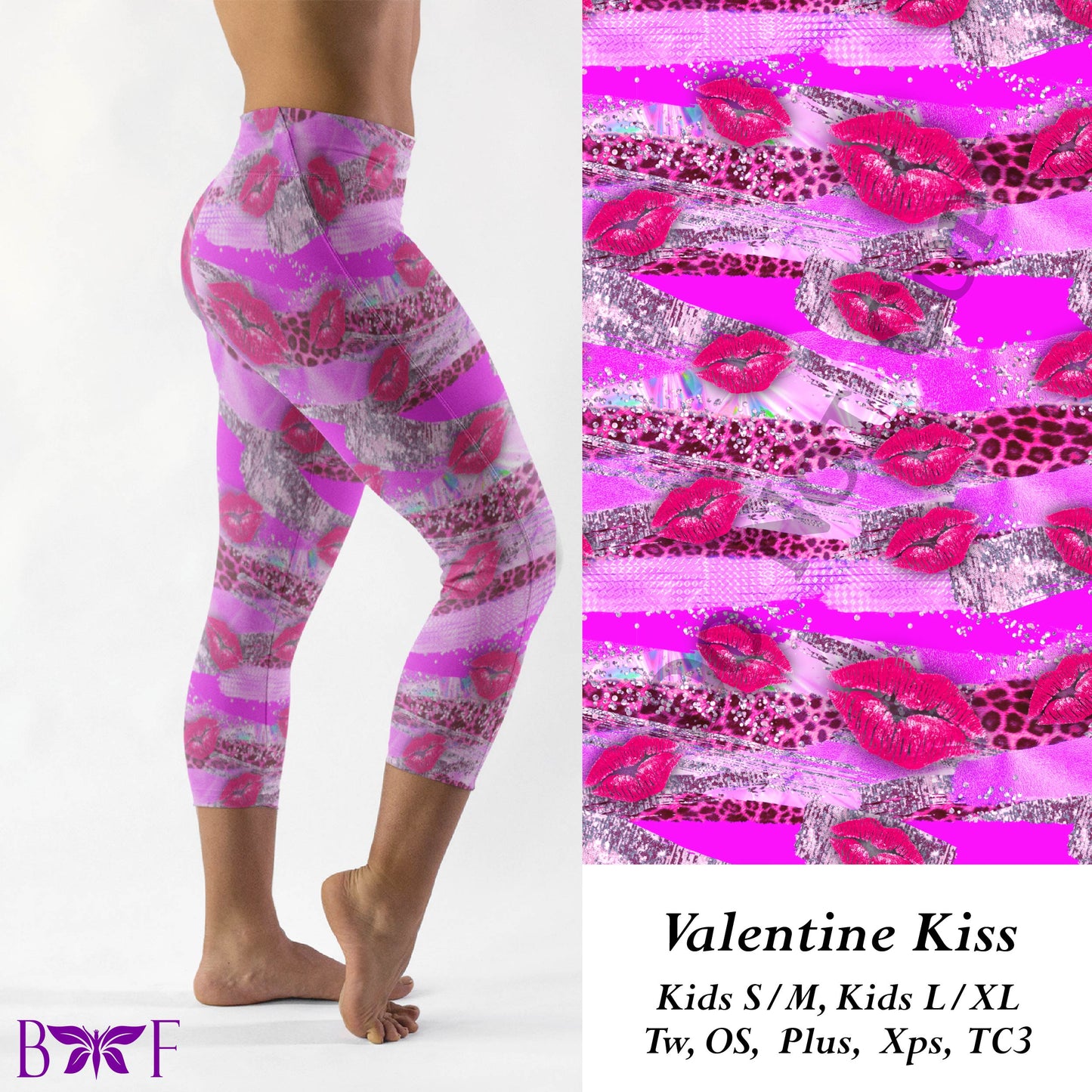 Valentine Kiss leggings and capris