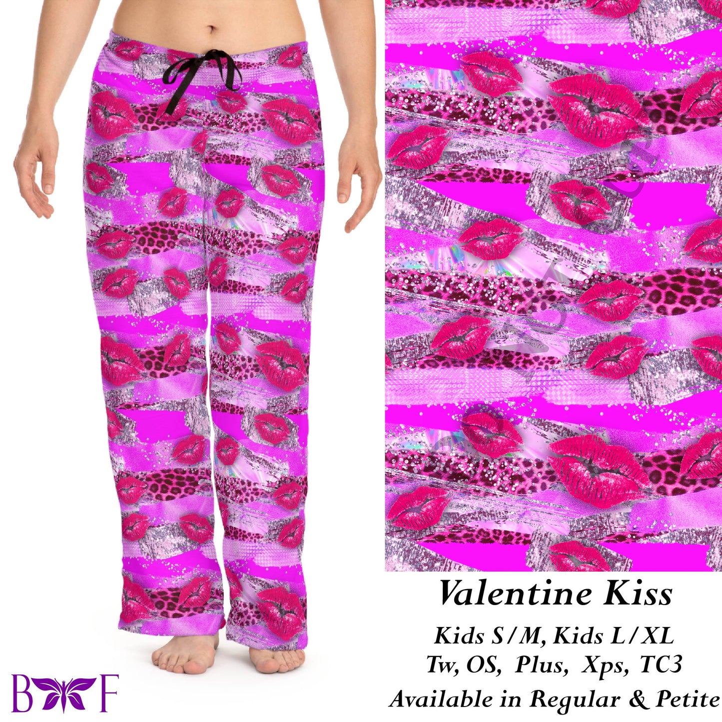 Valentine Kiss leggings and capris