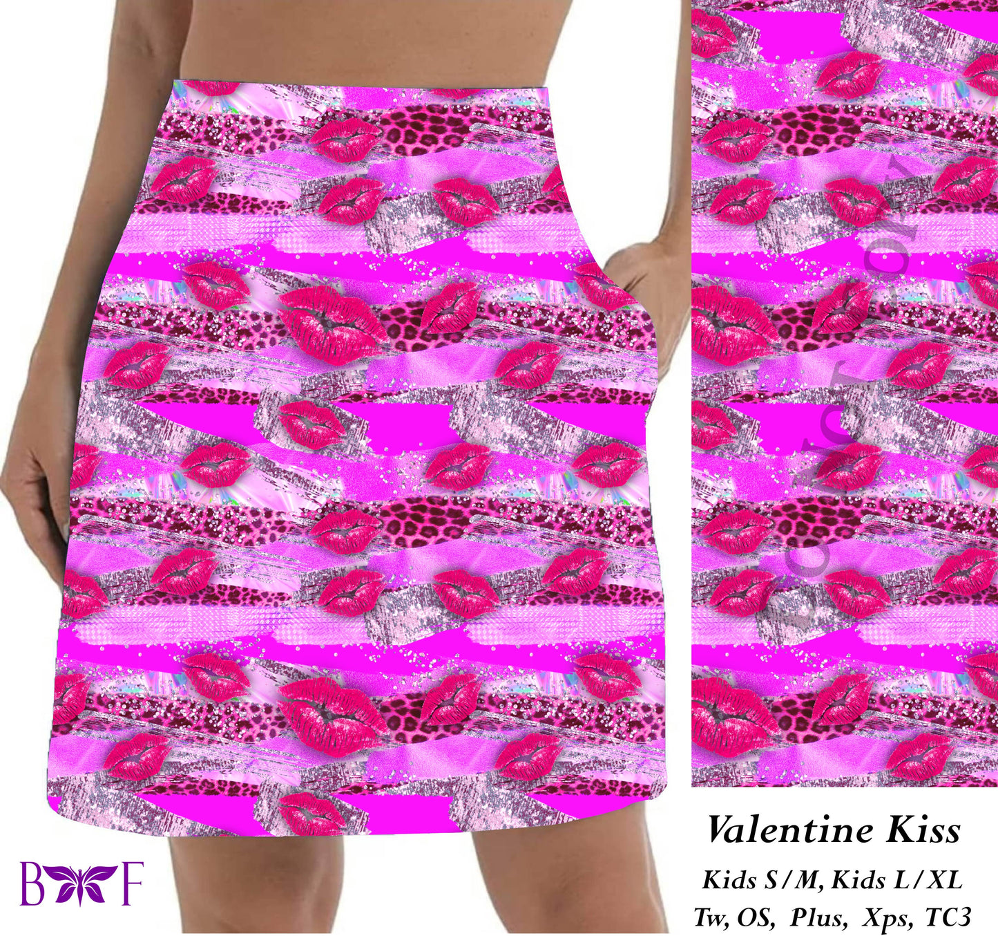 Valentine Kiss Skort