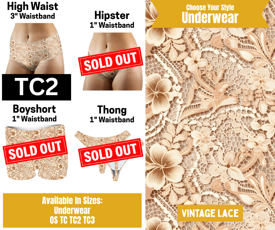 Vintage Lace High Waist Underwear