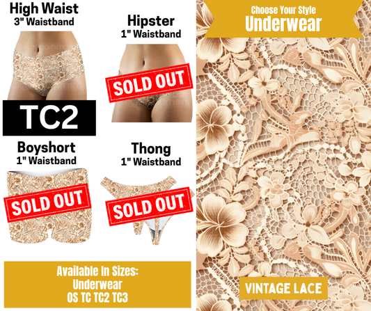 Vintage Lace High Waist Underwear